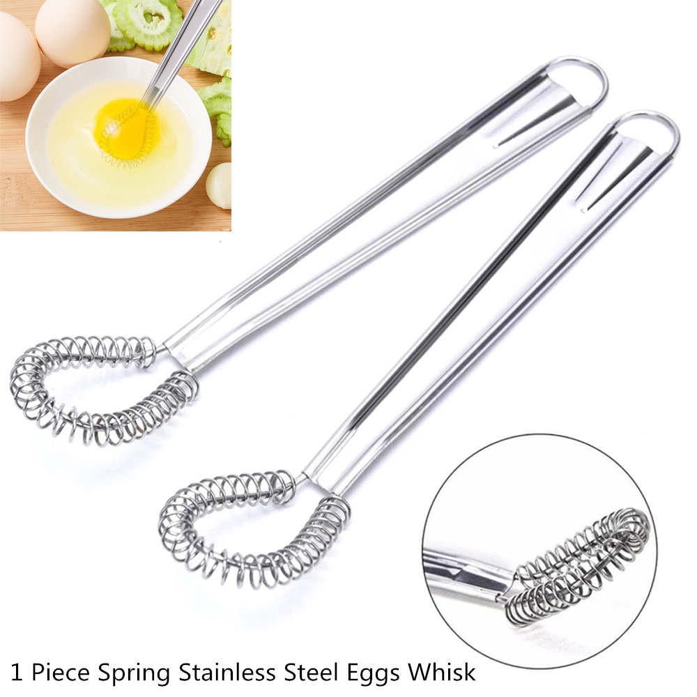 Kitchen Gadgets Blender - 1Pcs Stainless Steel Spring Manual Whisk