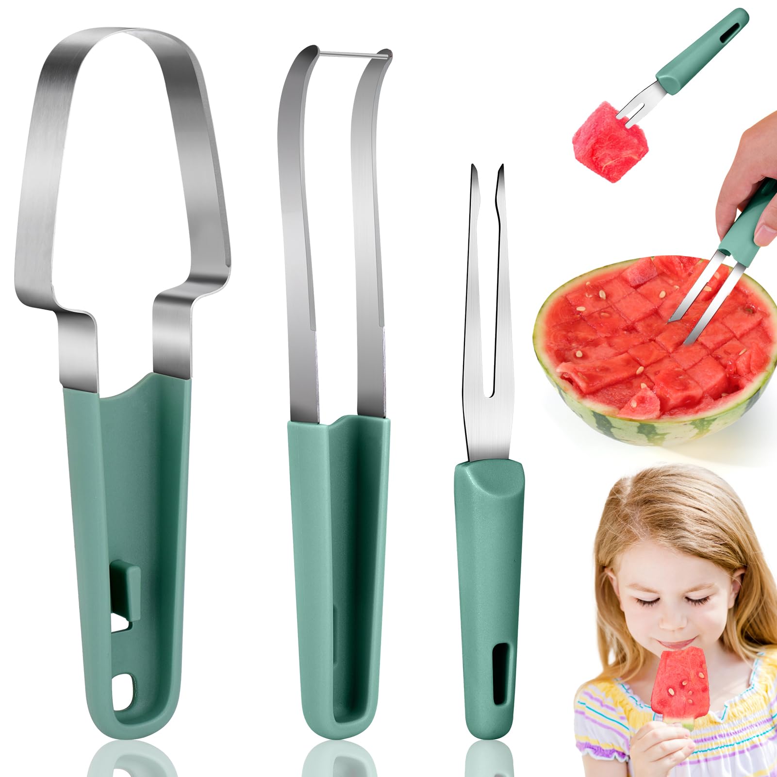 3 in 1 Watermelon Fork Slicer  - Watermelon Slicer Cutter review and price
