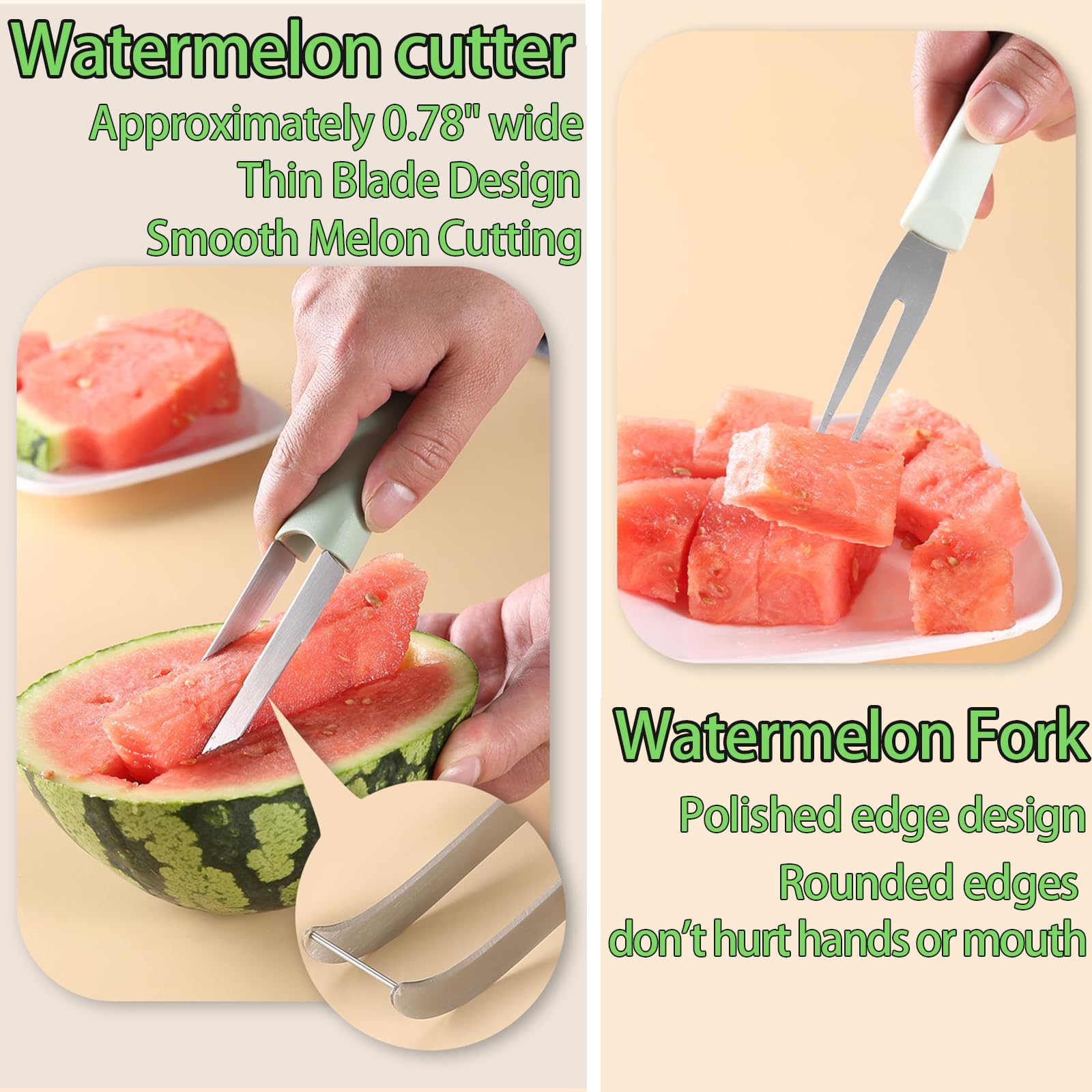 3 in 1 Watermelon Fork Slicer  - Watermelon Slicer Cutter review and price