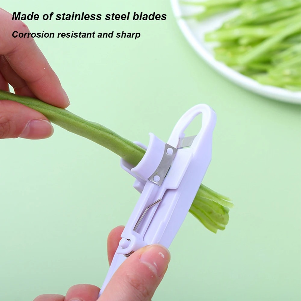 1PC Green Bean Slicer Cutter V - Household Kitchen Gadgets Vegetable Cutter Silk Cutter review and price