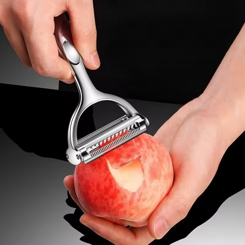 2in1 Stainless Steel Vegetable - Household Kitchen Gadgets Vegetable Cutter Silk Cutter review and price
