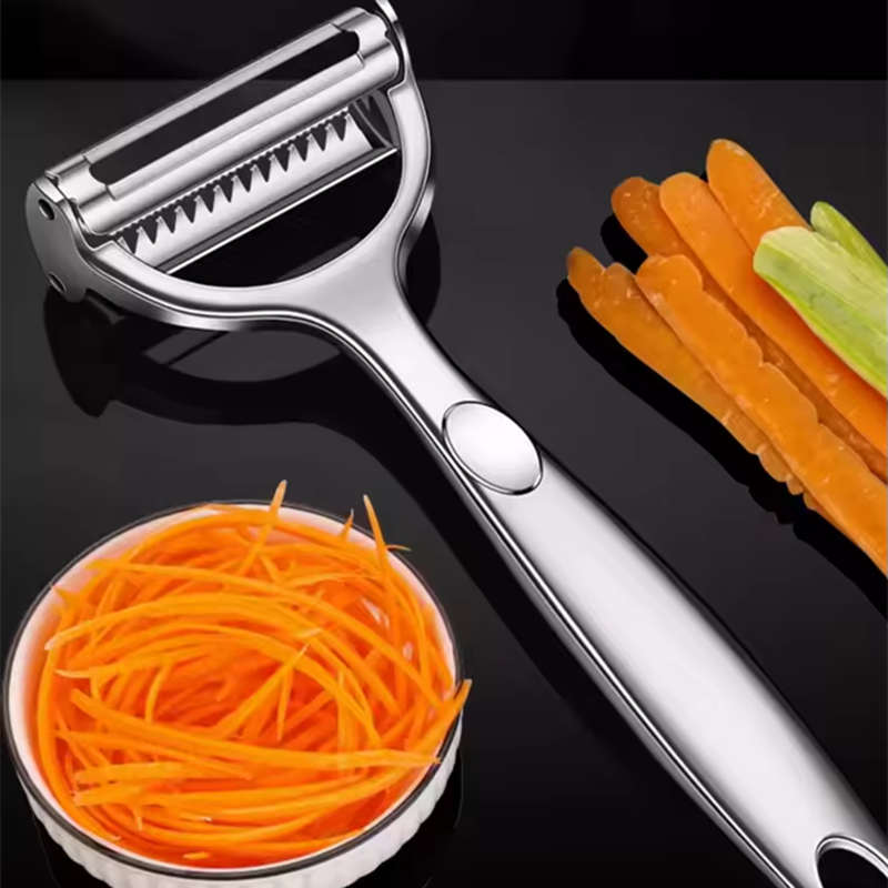 2in1 Stainless Steel Vegetable - Household Kitchen Gadgets Vegetable Cutter Silk Cutter review and price