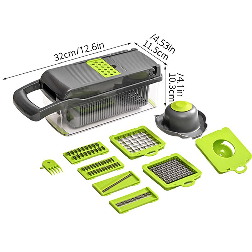 12/16pcs Vegetable Cutter Mult - Household Kitchen Gadgets Vegetable Cutter Silk Cutter review and price