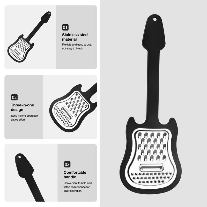 Guitar Shape Cheese Grater Mul - Household Kitchen Gadgets Vegetable Cutter Silk Cutter review and price